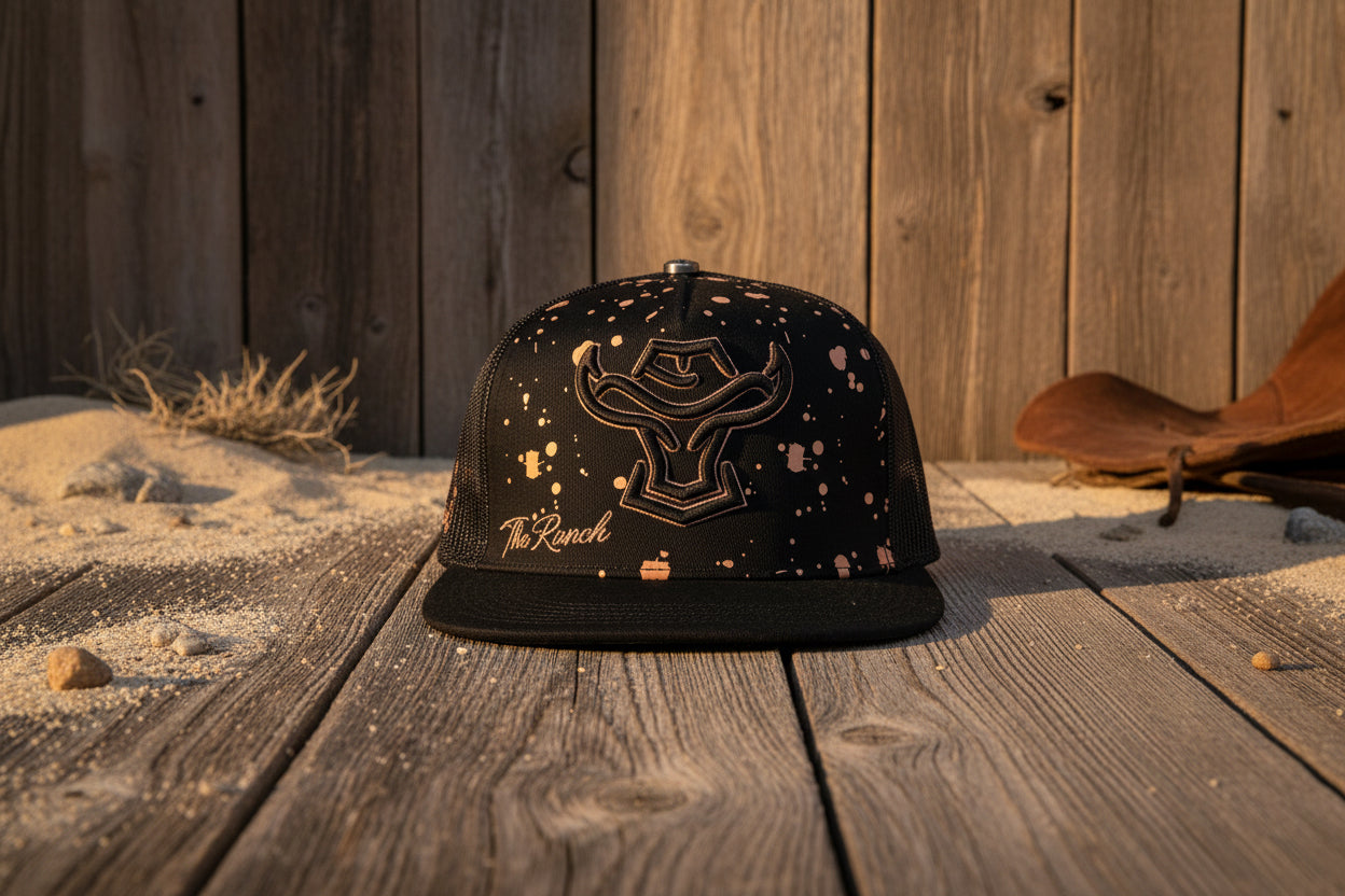 Cowboy Bull Painted Hat