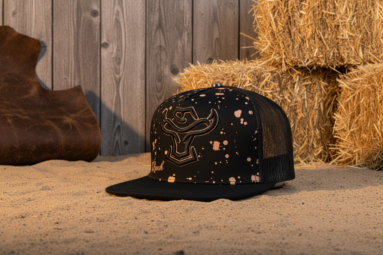 Cowboy Bull Painted Hat