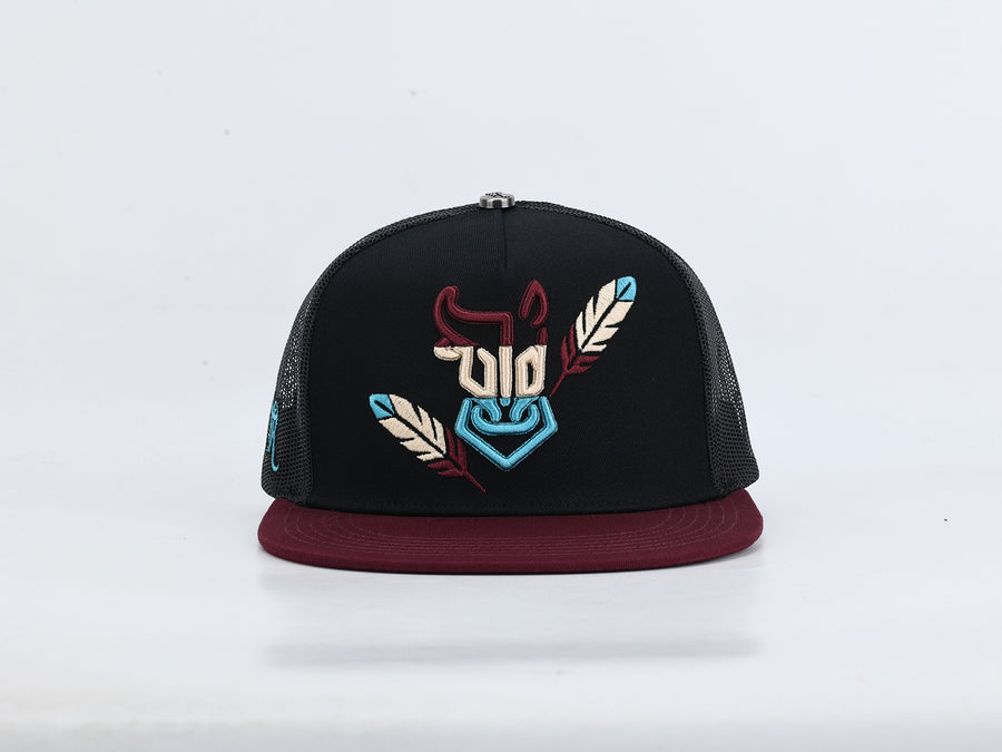 Horse Bull Feathers Black