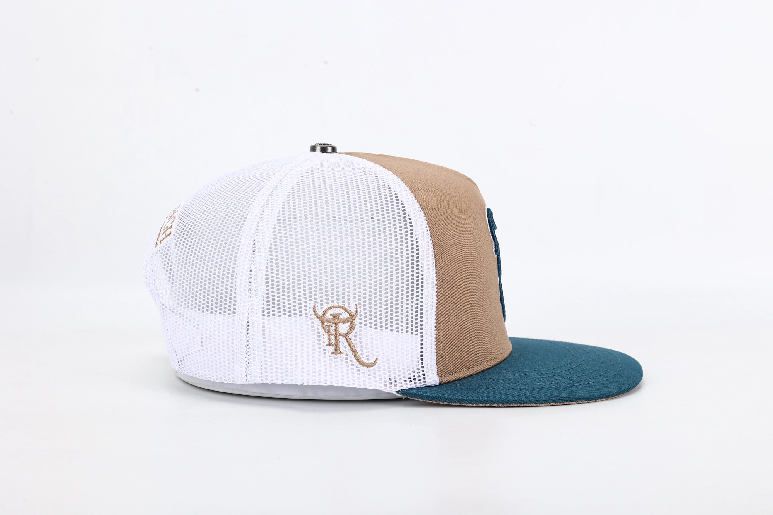 Horse Bull Hat Azul Marino / Navy Blue Tan )
