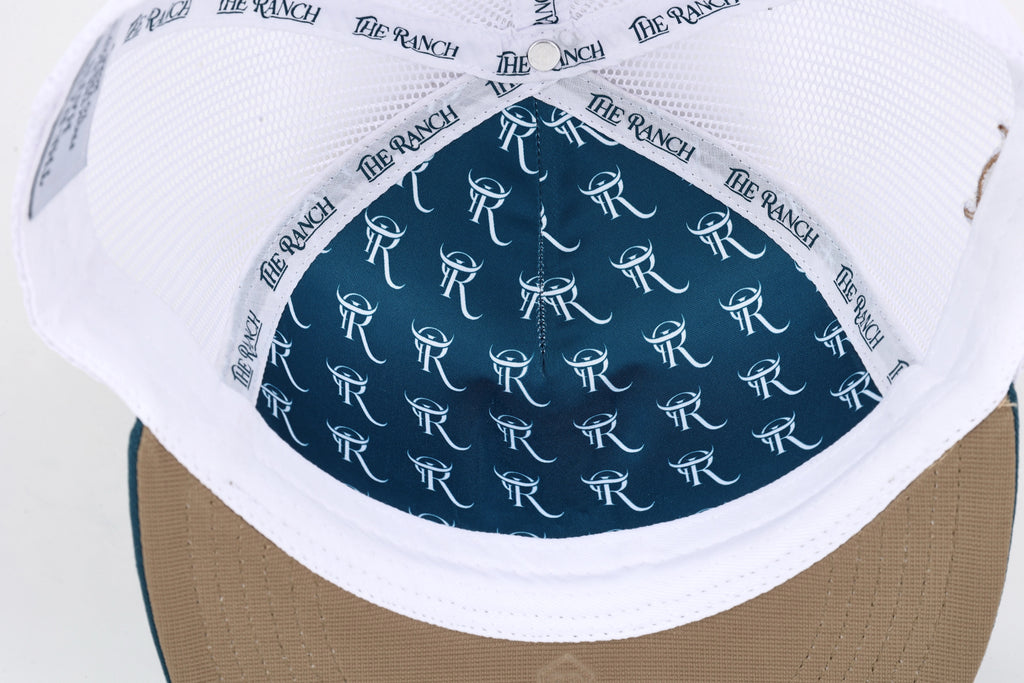 Horse Bull Hat Azul Marino / Navy Blue Tan )